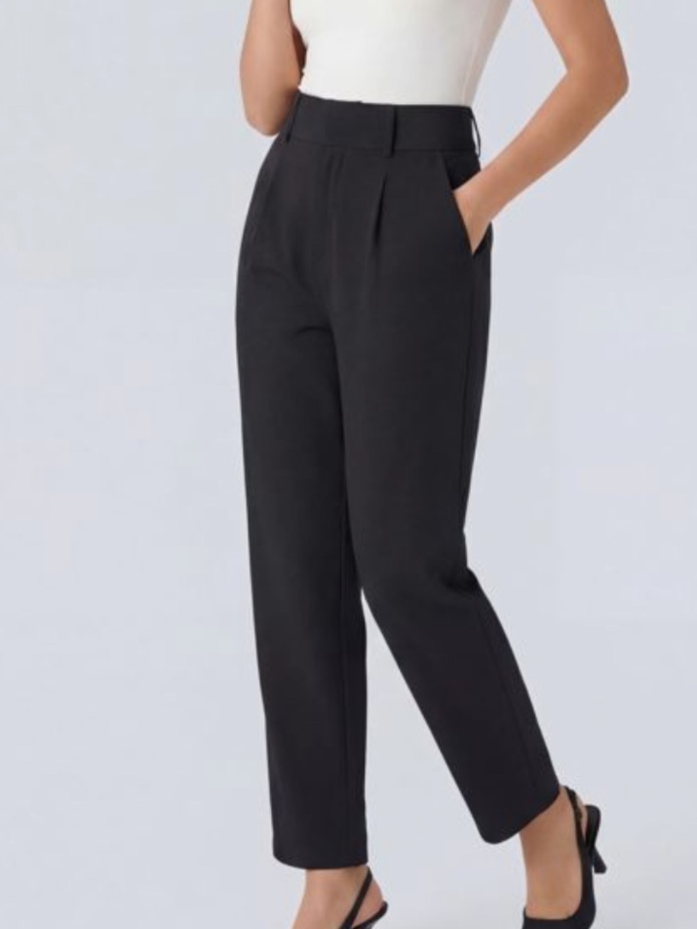 New Halara Flex High Waist Tapered Pants Black